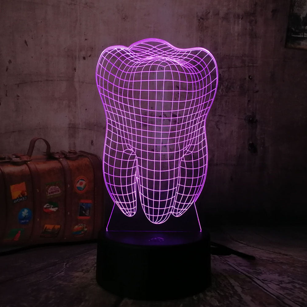 3D three-dimensional tooth night light