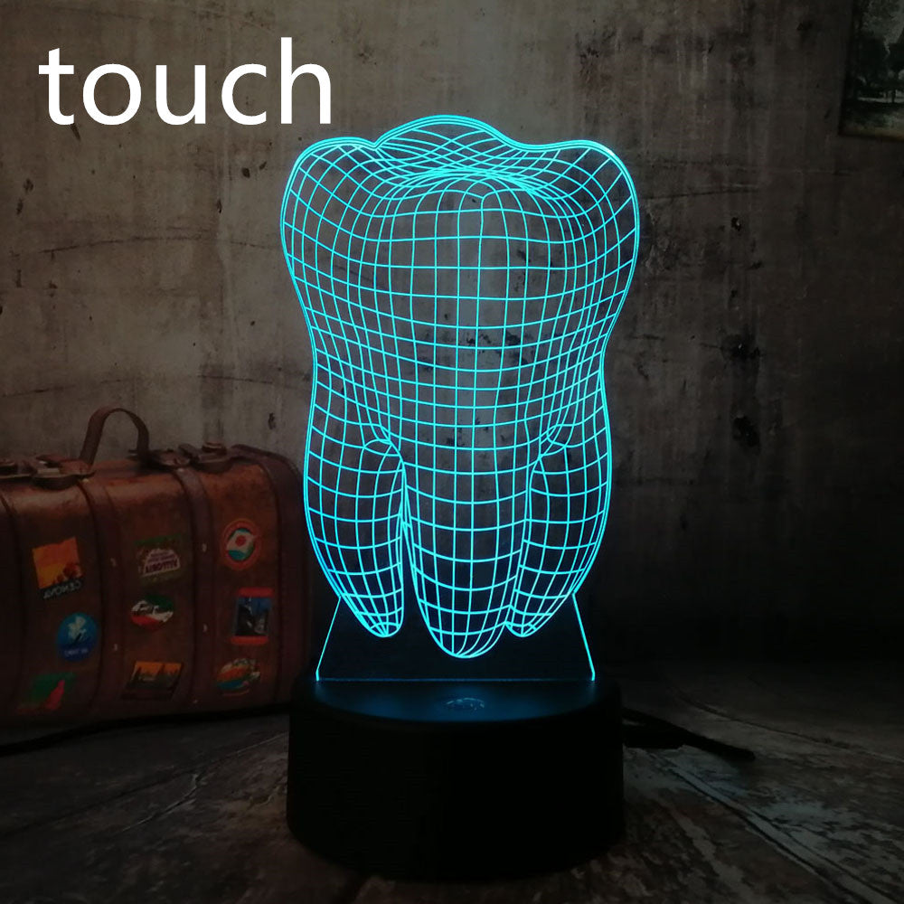 3D three-dimensional tooth night light