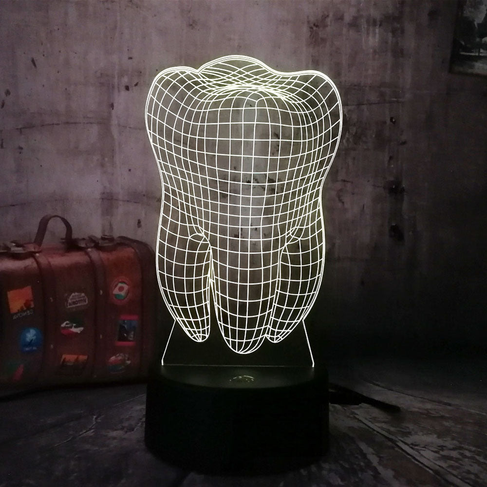 3D three-dimensional tooth night light