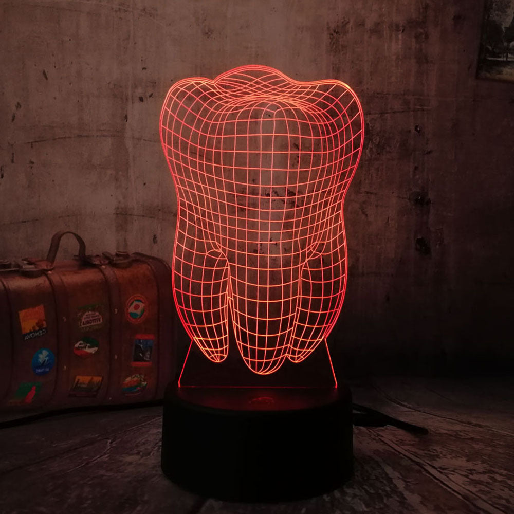 3D three-dimensional tooth night light