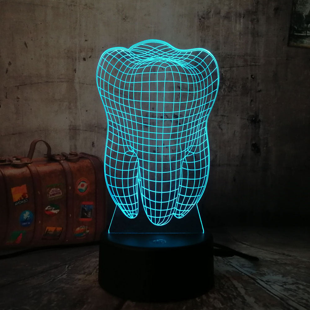 3D three-dimensional tooth night light