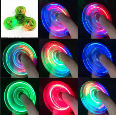 Luminous LED Light Fidget Spinner Hand Top Spinners Glow In Dark Light EDC Figet Spiner Finger Stress Relief Toys