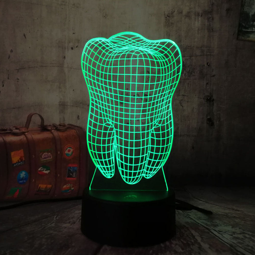 3D three-dimensional tooth night light